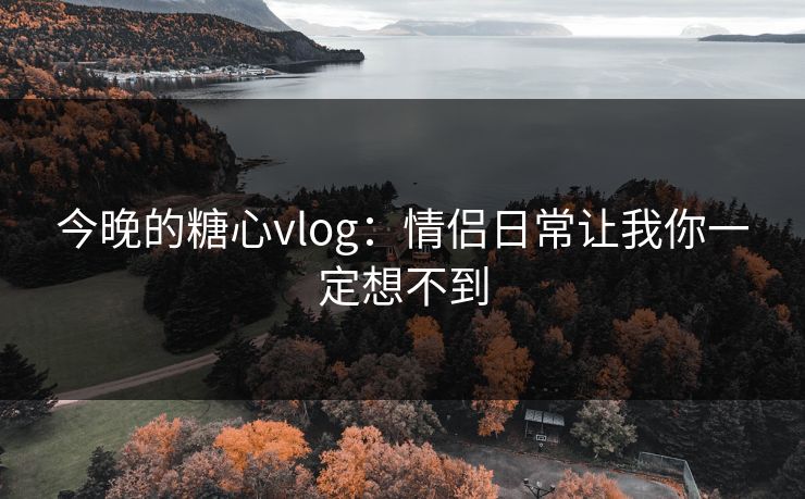 今晚的糖心vlog：情侣日常让我你一定想不到