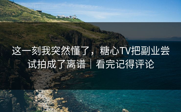 这一刻我突然懂了，糖心TV把副业尝试拍成了离谱｜看完记得评论