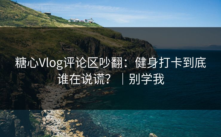 糖心Vlog评论区吵翻：健身打卡到底谁在说谎？｜别学我
