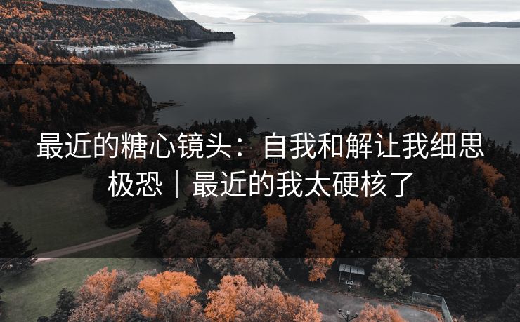 最近的糖心镜头：自我和解让我细思极恐｜最近的我太硬核了