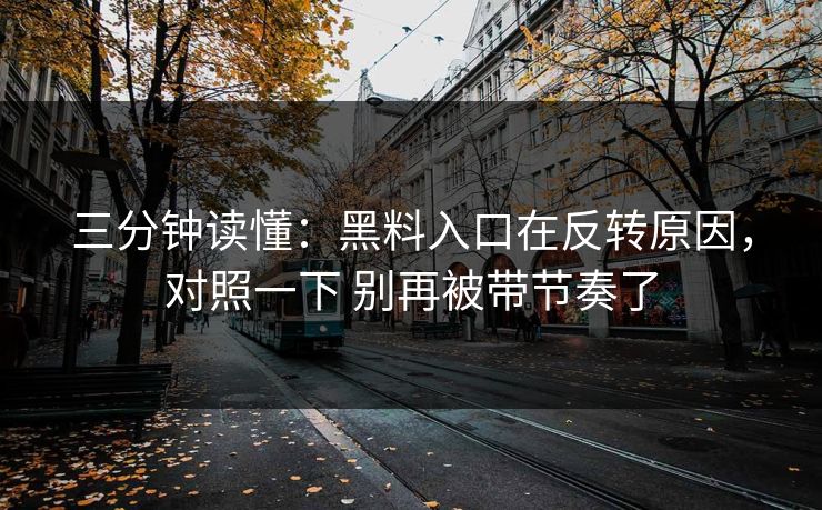 三分钟读懂：黑料入口在反转原因，对照一下 别再被带节奏了